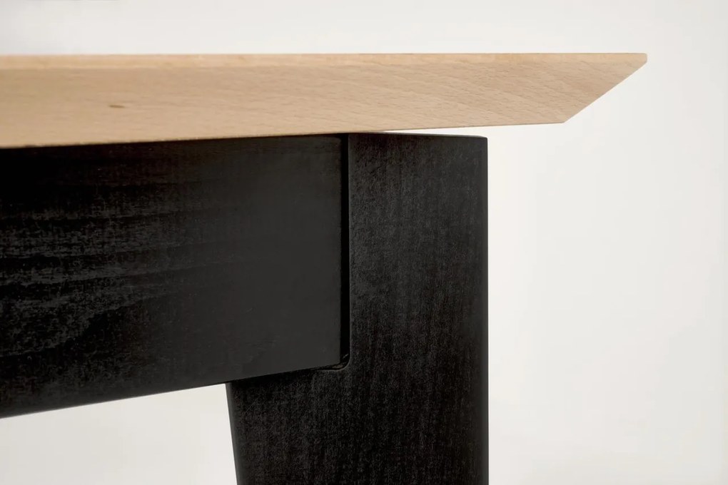 Masa extensibila Edmondo stejar natur/negru L160-240 cm