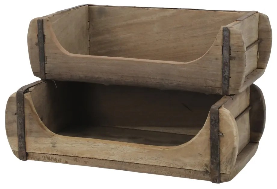 Raft depozitare pentru bucatarie, din lemn reciclat, Grimaud