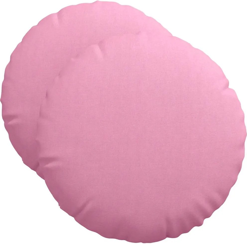 vidaXL Perne de Șezut 2 pcs Roz Ø50 x 19 cm țesătură