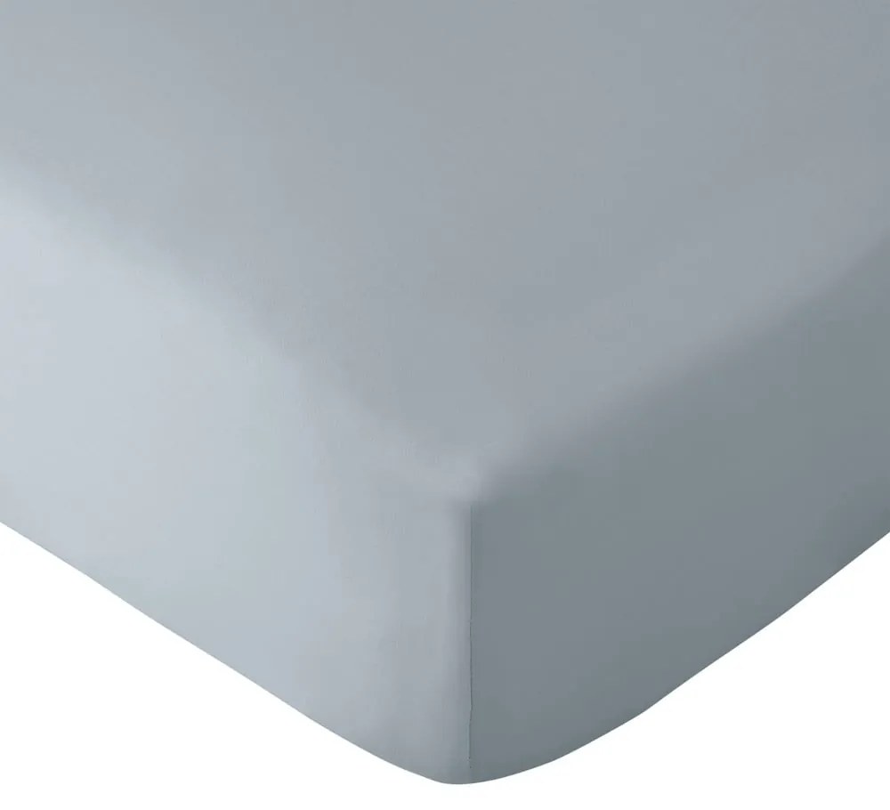 Cearceaf albastru-gri din microfibră cu elastic 185x200 cm So Soft Easy Iron – Catherine Lansfield