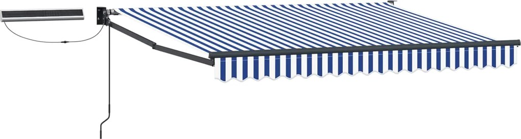 vidaXL Cort electric retractabil Albastru și Alb 2,5 x 2 m