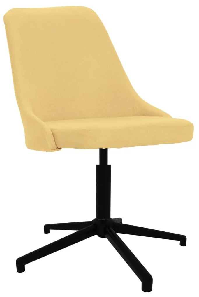 330898 vidaXL Scaun de bucătărie pivotant, galben, material textil
