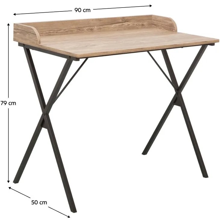 Masă de scris Oscilan (stejar + negru) . 1116435