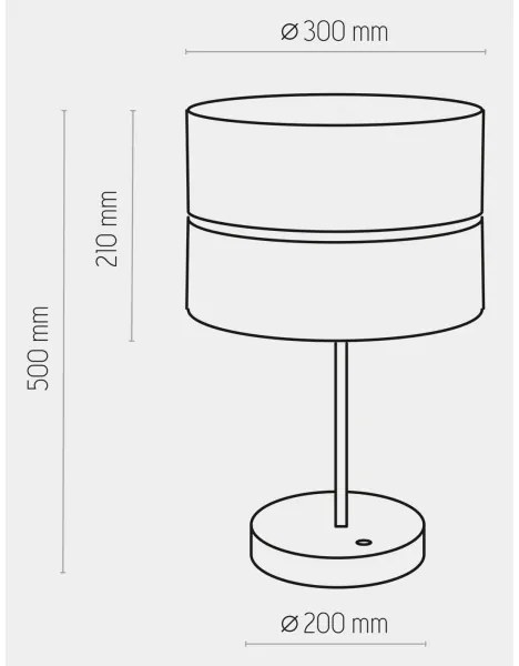 Lampă de masă HILTON 1xE27/25W/230V alamă/neagră