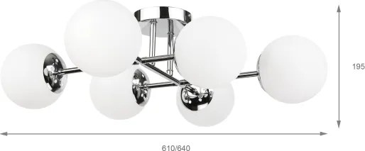 BRILAGI - Lustră aplicată MALONY 6xE14/20W/230V crom lucios