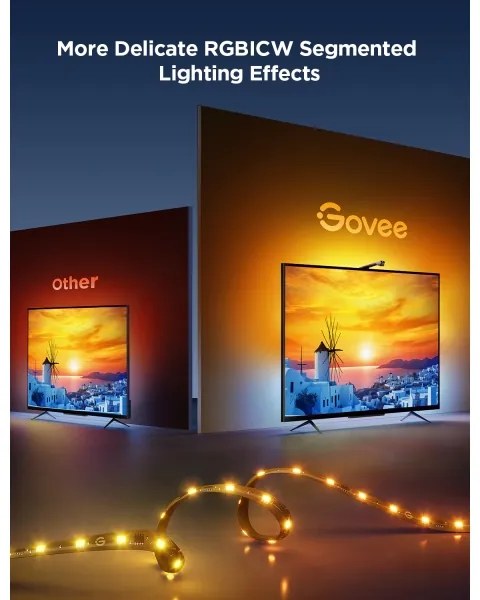 Govee TV Backlight 3 Lite TV 75-85" SMART LED retroiluminare RGBICW Wi-Fi IP67 + telecomandă