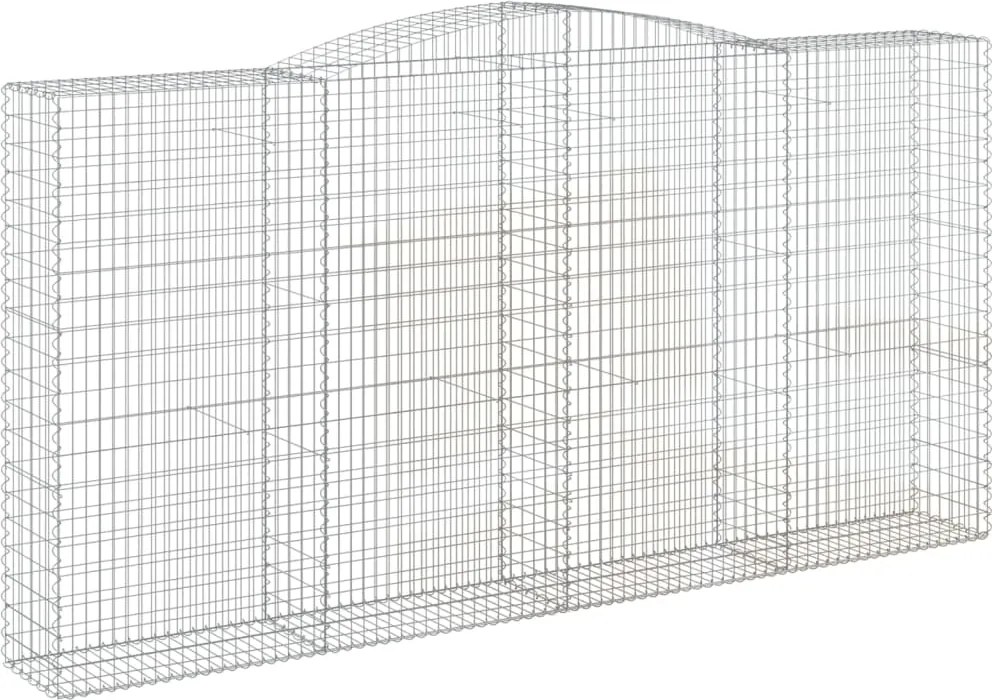 vidaXL Coș gabion arcuit 400x50x200/220 cm fier galvanizat