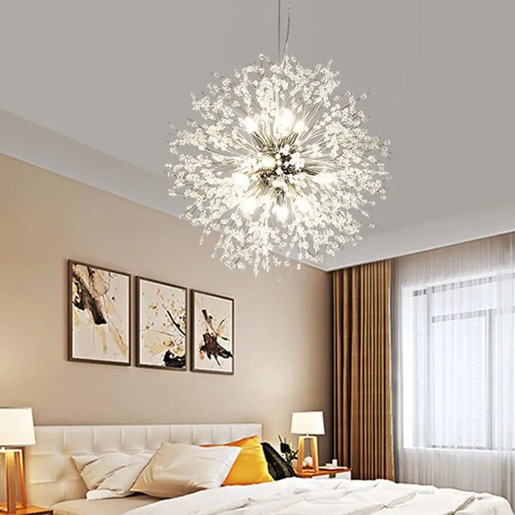 Candelabru led Cristal, Elit's, Evea F rotund Cromat, 50 cm