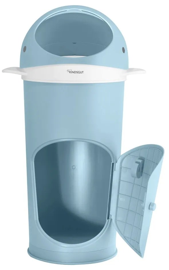 Coș de gunoi albastru deschis pentru scutece din plastic 25 l Whale – Kindsgut