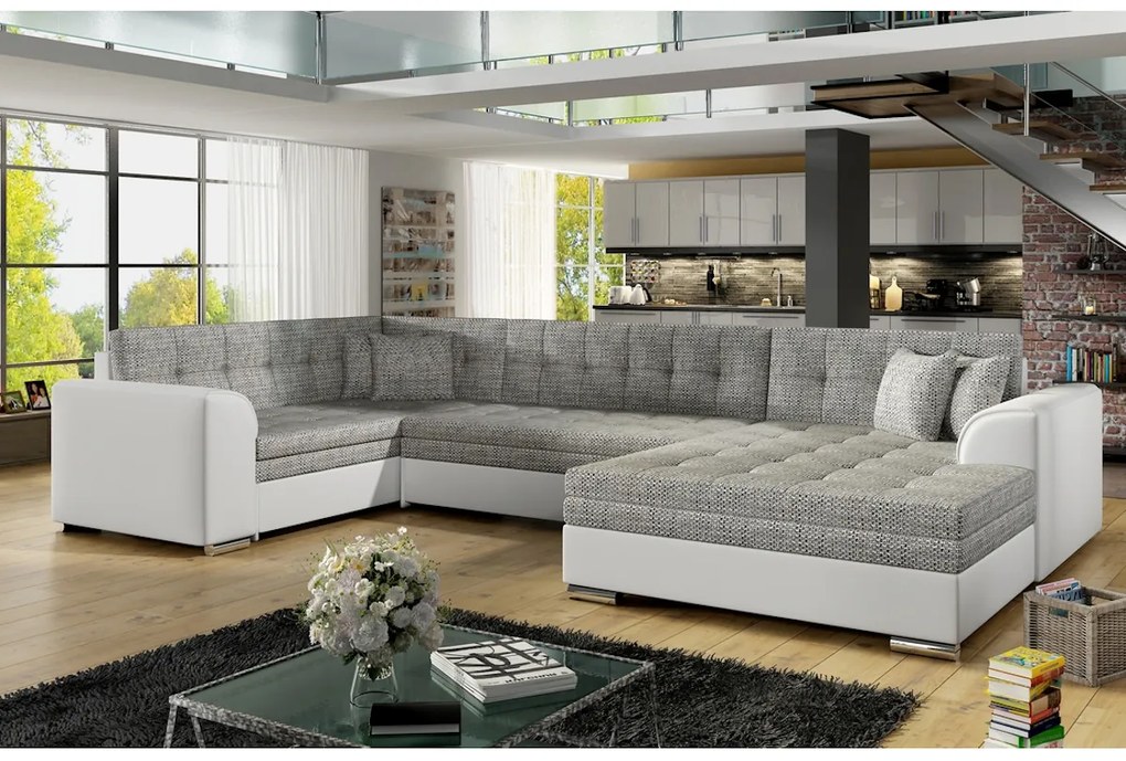 Expedo Canapea extensibilă în formă de U DARINA, 340x73x190, berlin 01/soft 17, colţ dreapta