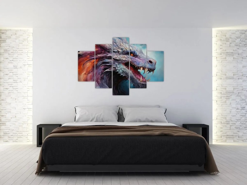 Tablou - Ilustrație a unui dragon (150x105 cm)
