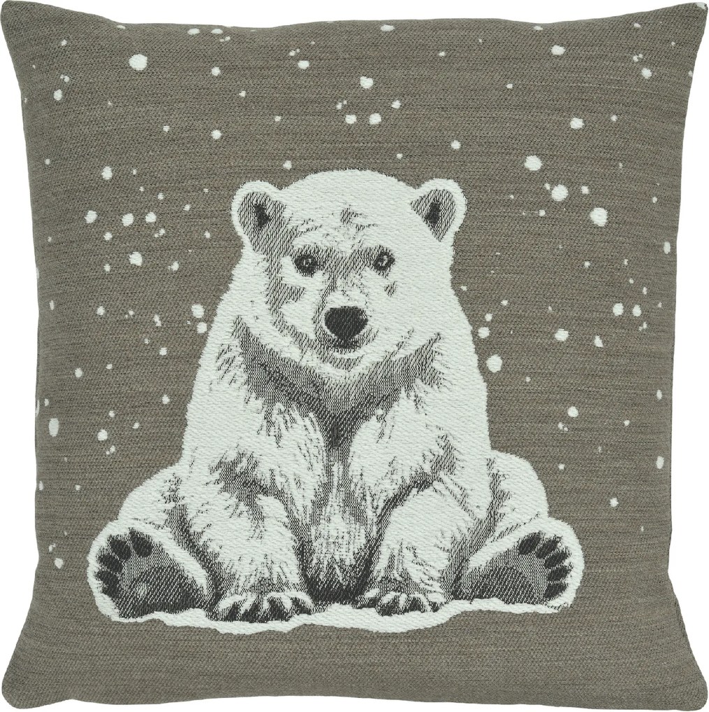 Față de pernă Arktos, pătrată 45x45 cm, gri taupe - Sander