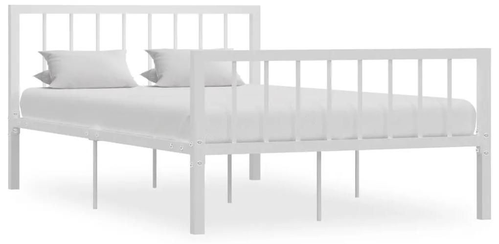 284564 vidaXL Cadru de pat, alb, 120 x 200 cm, metal