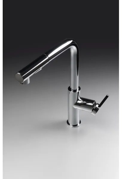 Deante BKM_073M - Baterie chiuvetă cu duș extractibil MOMI crom lucios