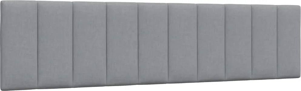 vidaXL Pernă tăblie de pat, Hanko, gri deschis, 200 cm, material textil
