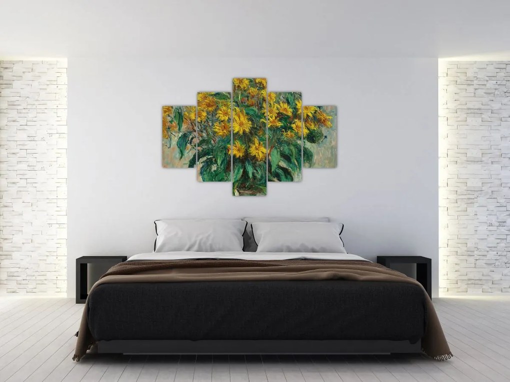 Tablou - Claude Monet, Jerusalem Artichoke Flowers, reproducere (150x105 cm)