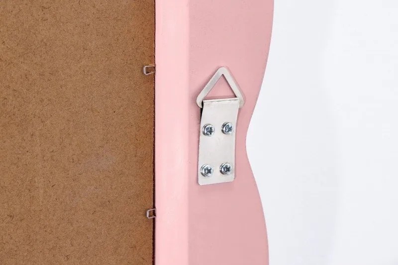 Oglinda de perete design modern Wave 160cm, roz