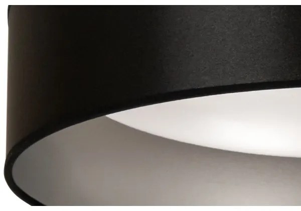 Plafonieră LED Duolla ROLLER LED/24W/230V d. 45 cm negru/argintiu