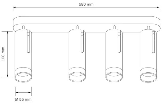 Spot FADO 4xGU10/10W/230V alb