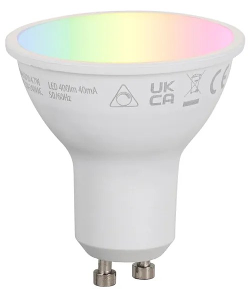 Set de 3 Aplice de Perete Inteligente Negre GU10 50mm IP44 - Baleno
