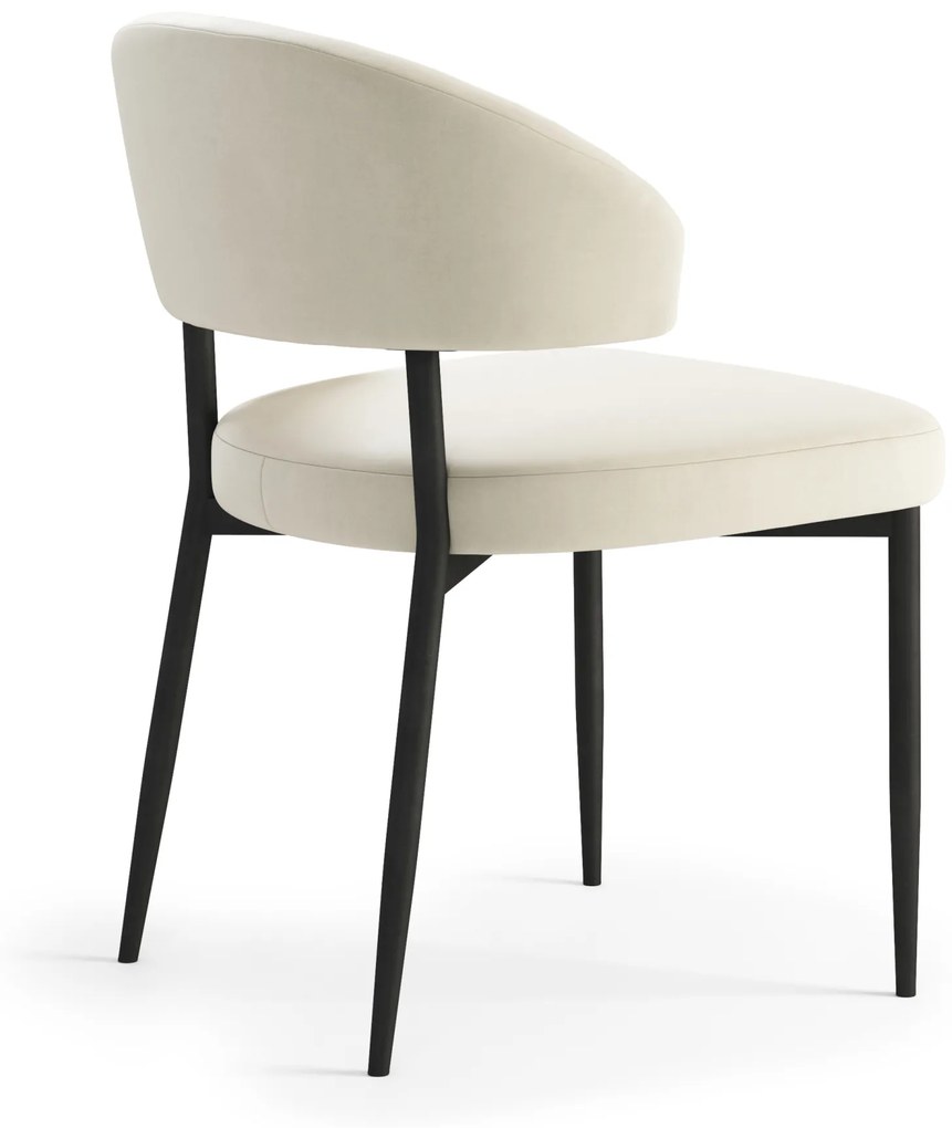 MAZZONI EXPORT IRIS Bej nisip (material Victoria A80) - SCAUN MODERN TAPIȚAT PENTRU SALON/SUFRAGERIE LOFT
