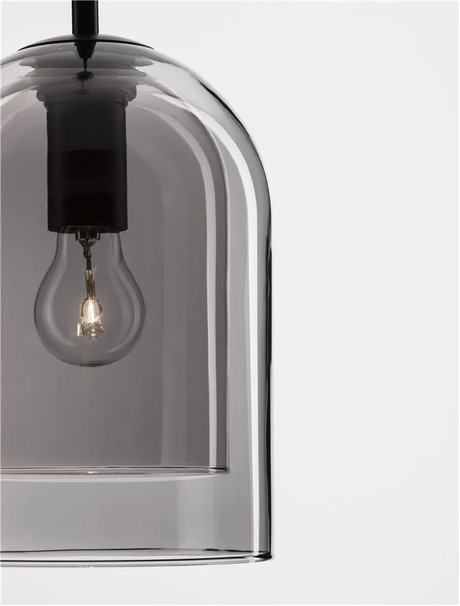 Lustra, Pendul modern Velor fumuriu 18cm