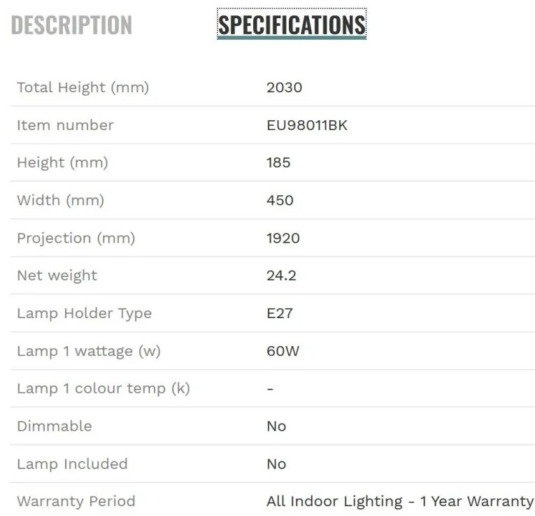 Lampadar/Lampa de podea tip arc Giant