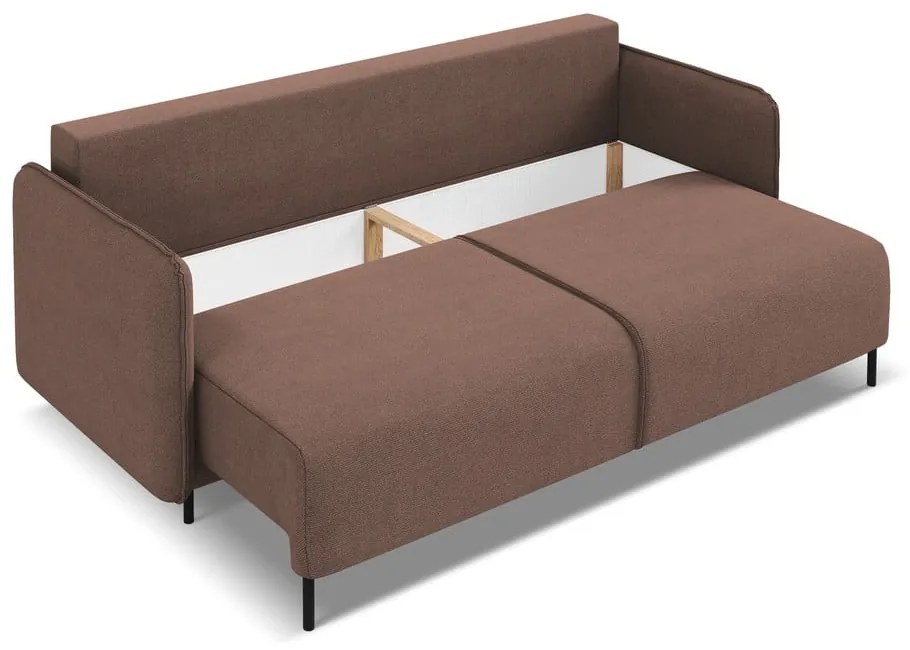 Canapea roz extensibilă/cu spațiu de depozitare 226 cm Luana – Makamii