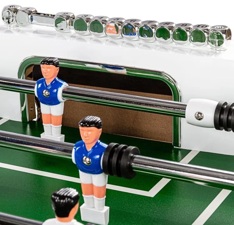 Masă de fotbal Liverpool, 141 x 125 x 89 cm, 60 kg, alb