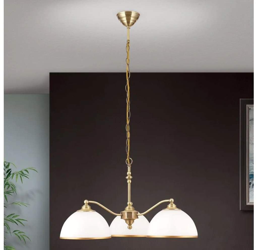 Lustră pe lanț Orion LU 1838/3 OLD LAMP 3xE27/40W/230V alb/bronz