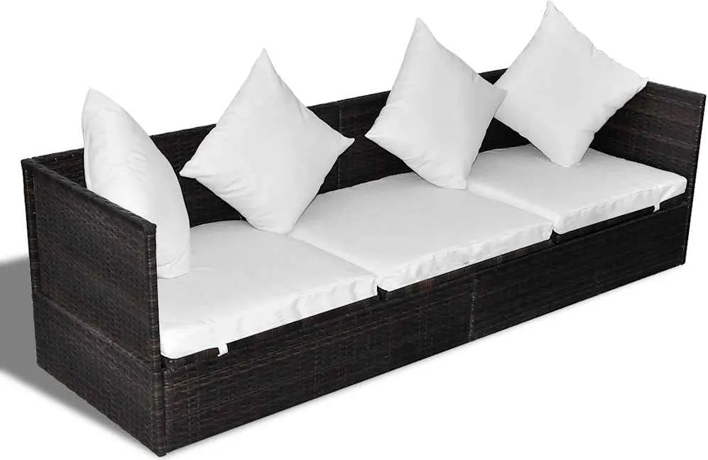 vidaXL Șezlong Maro 200 x 60 x 58 cm poliratan