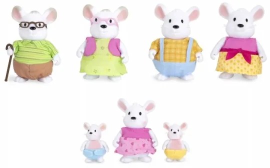 Set de figurine Li'l Woodzeez NIBBLEKIN familie de șoareci