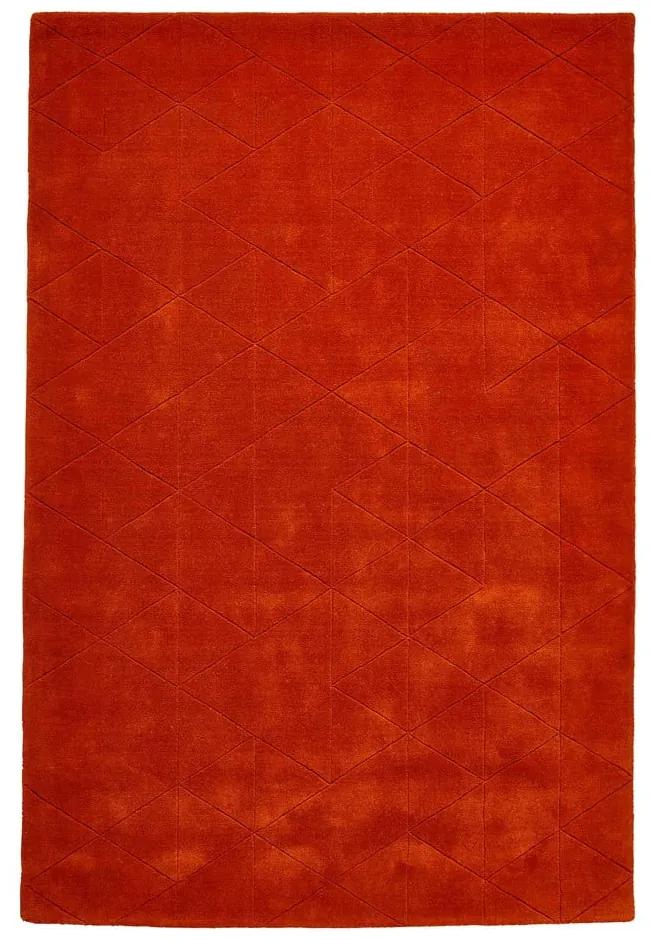Covor din lână Think Rugs Kasbah, 120 x 170 cm, roșu teracotă
