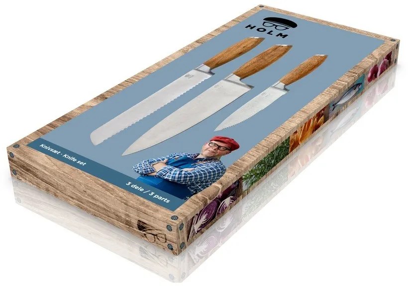 Set de cuțite din oțel inoxidabil 3 buc. – Holm