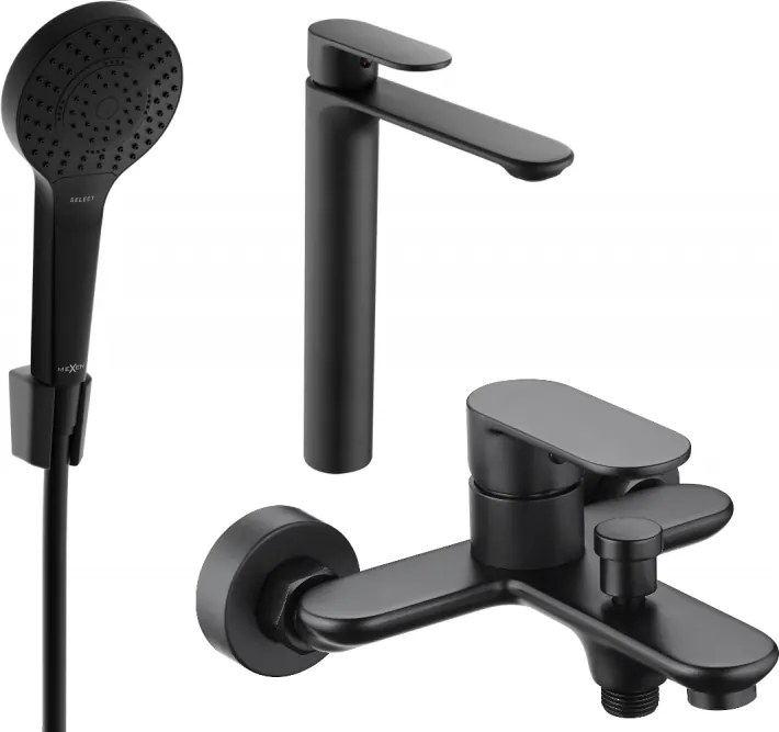 Mexen Milo R05 set pentru cadă, negru - 71313R05-70