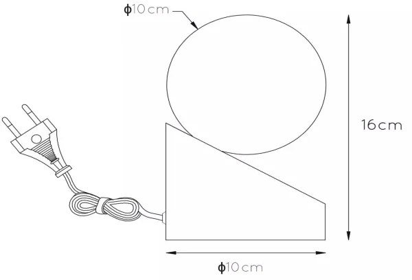 Lucide 45561/01/70 - Lampă de masă LEN 1xG9/40W/230V
