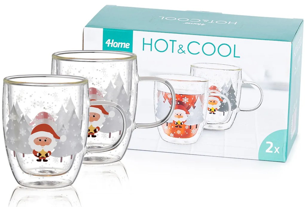 Pahare termo 4Home Mug Santa Hot&Cool 270 ml,2 buc.