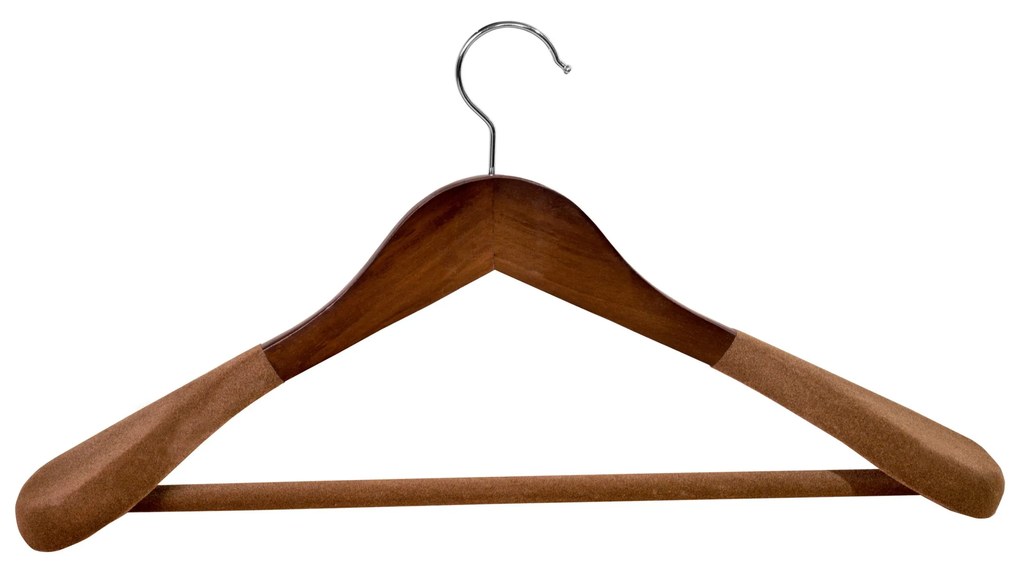 Umeraș Antialunecare din Lemn cu Carlig Metalic si Bara pentru Pantaloni, Gentle Grip, UnicUtil, 45 x 5.5 x 22.5 cm, Vintage, UUUM60