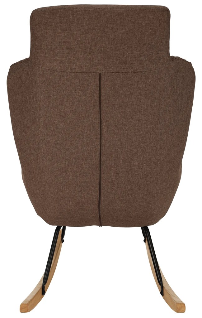 Fotoliu balansoar, material textil maro deschis/lemn, HARPER