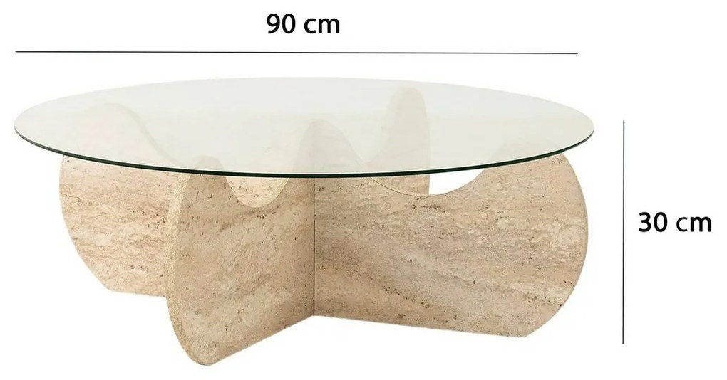Măsuță de conferință Hima Travertine