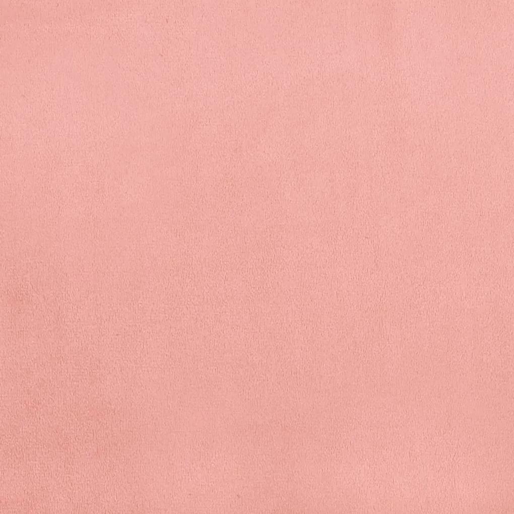 Tablie de pat cu aripioare, roz, 93x23x118 128 cm, catifea 1, Roz, 93 x 23 x 118 128 cm