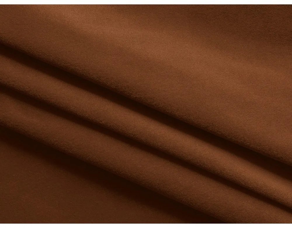 Colțar teracotă extensibil/cu spațiu de depozitare cu tapițerie din catifea (în formă de "U") Kapua – Makamii