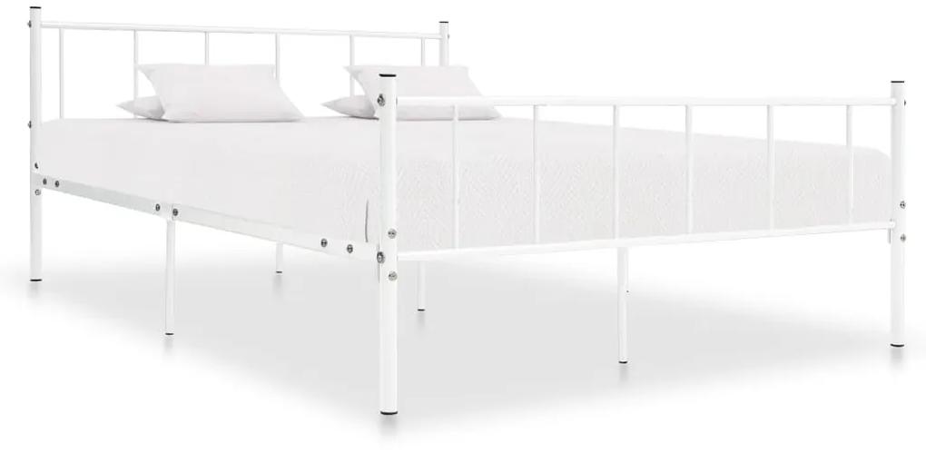284635 vidaXL Cadru de pat, alb, 200 x 200 cm, metal