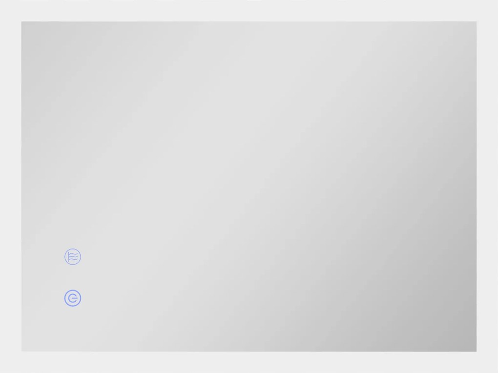 kleankin Oglindă de Baie cu Lumină LED, Luminozitate Reglabilă și Funcție de Memorie, 70x50x3 cm, Transparent | Aosom Romania