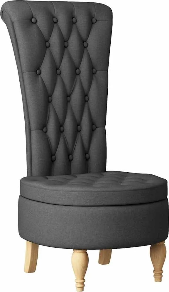 vidaXL Fotoliu slipper Gri închis 56,5 x 70 x 110 cm țesătură