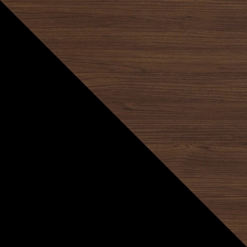Etajeră neagră/în culoare naturală cu aspect de lemn de nuc 72x90 cm Bellwood – Umbra