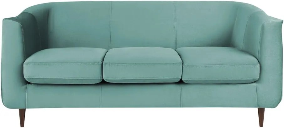 Canapea cu tapițerie din catifea Kooko Home GLAM, turcoaz, 175 cm