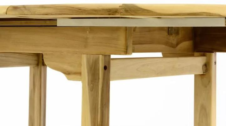Masă de grădină din lemn de tec DIVERO - 120/170 cm