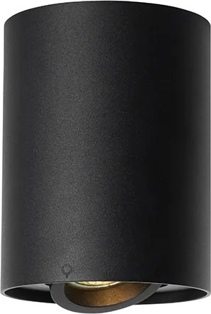 Spotlight modern negru rotativ și înclinabil - Rondoo up