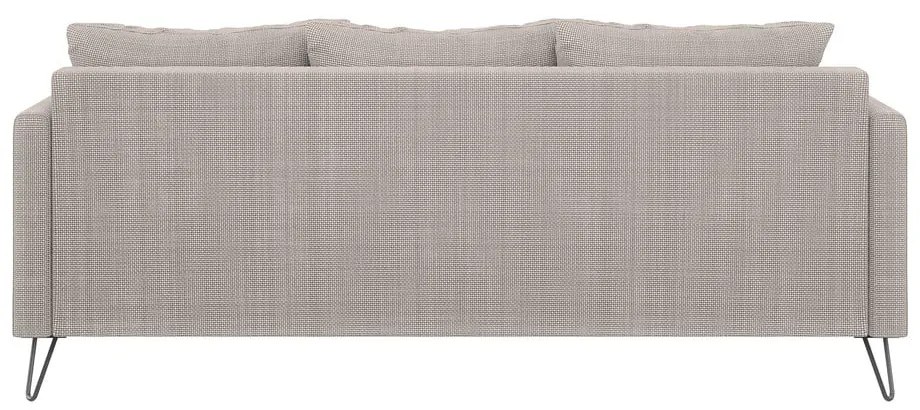 Canapea maro deschis cu tapițerie din chenille 200 cm Freya – Ropez